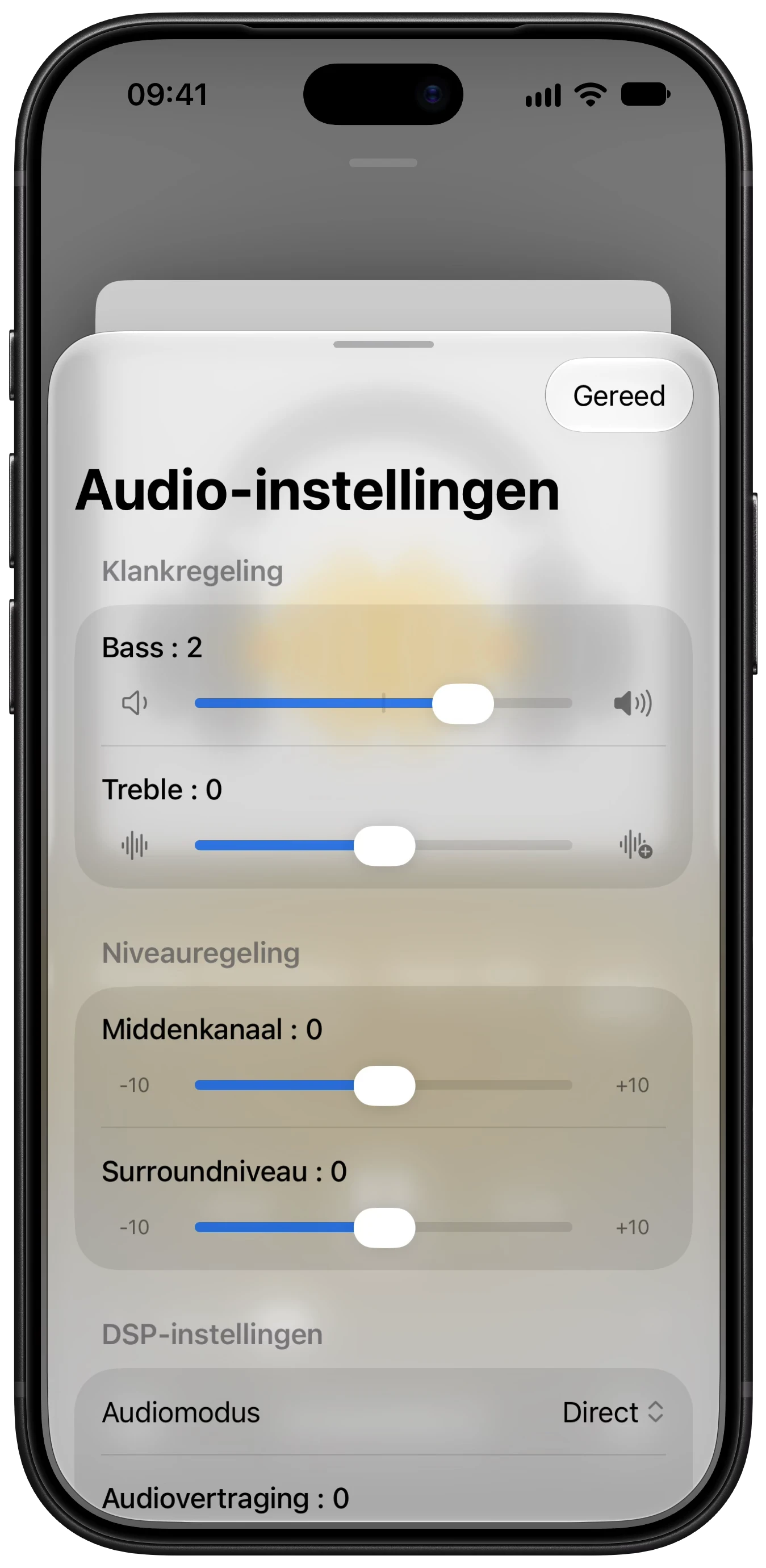 Scherm Audio-instellingen in Better ST